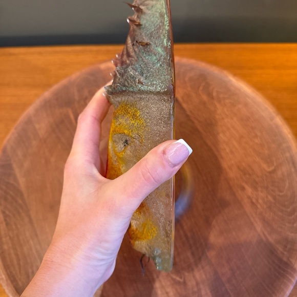 Diane Ferland Unsigned Glass Mask  10x6 Vintage Glass Collectible - Picture 2 of 10